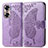 Funda de Cuero Cartera con Soporte Mariposa Carcasa para Huawei Honor 60 Pro 5G Purpura Claro