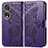 Funda de Cuero Cartera con Soporte Mariposa Carcasa para Huawei Honor 80 Pro 5G Morado