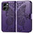 Funda de Cuero Cartera con Soporte Mariposa Carcasa para Huawei Honor 80 SE 5G Morado