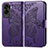 Funda de Cuero Cartera con Soporte Mariposa Carcasa para Huawei Honor 90 Lite 5G Morado