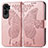 Funda de Cuero Cartera con Soporte Mariposa Carcasa para Huawei Honor 90 Lite 5G Oro Rosa