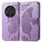 Funda de Cuero Cartera con Soporte Mariposa Carcasa para Huawei Honor Magic3 5G Purpura Claro