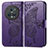 Funda de Cuero Cartera con Soporte Mariposa Carcasa para Huawei Honor Magic5 Pro 5G Morado