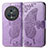 Funda de Cuero Cartera con Soporte Mariposa Carcasa para Huawei Honor Magic5 Pro 5G Purpura Claro