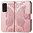 Funda de Cuero Cartera con Soporte Mariposa Carcasa para Huawei Honor V40 5G Oro Rosa