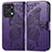 Funda de Cuero Cartera con Soporte Mariposa Carcasa para Huawei Honor X7a Morado