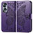 Funda de Cuero Cartera con Soporte Mariposa Carcasa para Huawei Honor X7b Morado