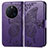 Funda de Cuero Cartera con Soporte Mariposa Carcasa para Huawei Mate 50 Pro Morado