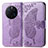 Funda de Cuero Cartera con Soporte Mariposa Carcasa para Huawei Mate 50 Pro Purpura Claro