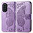 Funda de Cuero Cartera con Soporte Mariposa Carcasa para Huawei Nova 10 Pro Purpura Claro