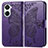 Funda de Cuero Cartera con Soporte Mariposa Carcasa para Huawei Nova 10 SE Morado