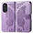 Funda de Cuero Cartera con Soporte Mariposa Carcasa para Huawei Nova 9 Purpura Claro