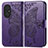 Funda de Cuero Cartera con Soporte Mariposa Carcasa para Huawei Nova 9 SE Morado