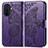 Funda de Cuero Cartera con Soporte Mariposa Carcasa para Huawei Nova Y70 Plus Morado