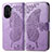 Funda de Cuero Cartera con Soporte Mariposa Carcasa para Huawei Nova Y71 Purpura Claro