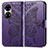 Funda de Cuero Cartera con Soporte Mariposa Carcasa para Huawei P50 Pro Morado