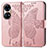 Funda de Cuero Cartera con Soporte Mariposa Carcasa para Huawei P50 Pro Rosa