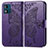 Funda de Cuero Cartera con Soporte Mariposa Carcasa para Motorola Moto E13 Morado