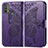 Funda de Cuero Cartera con Soporte Mariposa Carcasa para Motorola Moto E40 Morado