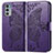 Funda de Cuero Cartera con Soporte Mariposa Carcasa para Motorola Moto Edge 20 5G Morado