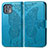 Funda de Cuero Cartera con Soporte Mariposa Carcasa para Motorola Moto Edge 20 Lite 5G Azul