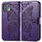 Funda de Cuero Cartera con Soporte Mariposa Carcasa para Motorola Moto Edge 20 Lite 5G Morado