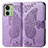 Funda de Cuero Cartera con Soporte Mariposa Carcasa para Motorola Moto Edge (2023) 5G Purpura Claro