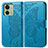 Funda de Cuero Cartera con Soporte Mariposa Carcasa para Motorola Moto Edge 40 5G Azul