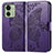 Funda de Cuero Cartera con Soporte Mariposa Carcasa para Motorola Moto Edge 40 5G Morado