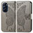 Funda de Cuero Cartera con Soporte Mariposa Carcasa para Motorola Moto Edge X30 5G Gris