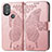 Funda de Cuero Cartera con Soporte Mariposa Carcasa para Motorola Moto G Play (2023) Rosa