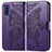 Funda de Cuero Cartera con Soporte Mariposa Carcasa para Motorola Moto G Pure Morado