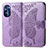 Funda de Cuero Cartera con Soporte Mariposa Carcasa para Motorola Moto G Stylus (2022) 5G Purpura Claro