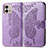 Funda de Cuero Cartera con Soporte Mariposa Carcasa para Motorola Moto G Stylus (2023) 4G Purpura Claro