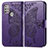 Funda de Cuero Cartera con Soporte Mariposa Carcasa para Motorola Moto G10 Morado