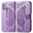 Funda de Cuero Cartera con Soporte Mariposa Carcasa para Motorola Moto G10 Purpura Claro