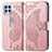 Funda de Cuero Cartera con Soporte Mariposa Carcasa para Motorola Moto G100 5G Rosa