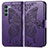 Funda de Cuero Cartera con Soporte Mariposa Carcasa para Motorola Moto G200 5G Morado