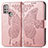 Funda de Cuero Cartera con Soporte Mariposa Carcasa para Motorola Moto G30 Rosa