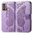 Funda de Cuero Cartera con Soporte Mariposa Carcasa para Motorola Moto G40 Fusion Purpura Claro