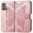 Funda de Cuero Cartera con Soporte Mariposa Carcasa para Motorola Moto G40 Fusion Rosa