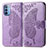 Funda de Cuero Cartera con Soporte Mariposa Carcasa para Motorola Moto G41 Purpura Claro