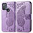 Funda de Cuero Cartera con Soporte Mariposa Carcasa para Motorola Moto G50 Purpura Claro