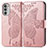 Funda de Cuero Cartera con Soporte Mariposa Carcasa para Motorola Moto G52j 5G Rosa