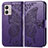 Funda de Cuero Cartera con Soporte Mariposa Carcasa para Motorola Moto G53 5G Morado