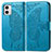 Funda de Cuero Cartera con Soporte Mariposa Carcasa para Motorola Moto G73 5G Azul