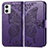 Funda de Cuero Cartera con Soporte Mariposa Carcasa para Motorola Moto G73 5G Morado