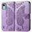 Funda de Cuero Cartera con Soporte Mariposa Carcasa para Nokia C12 Plus Purpura Claro