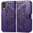 Funda de Cuero Cartera con Soporte Mariposa Carcasa para Nokia C210 Morado