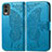 Funda de Cuero Cartera con Soporte Mariposa Carcasa para Nokia C32 Azul